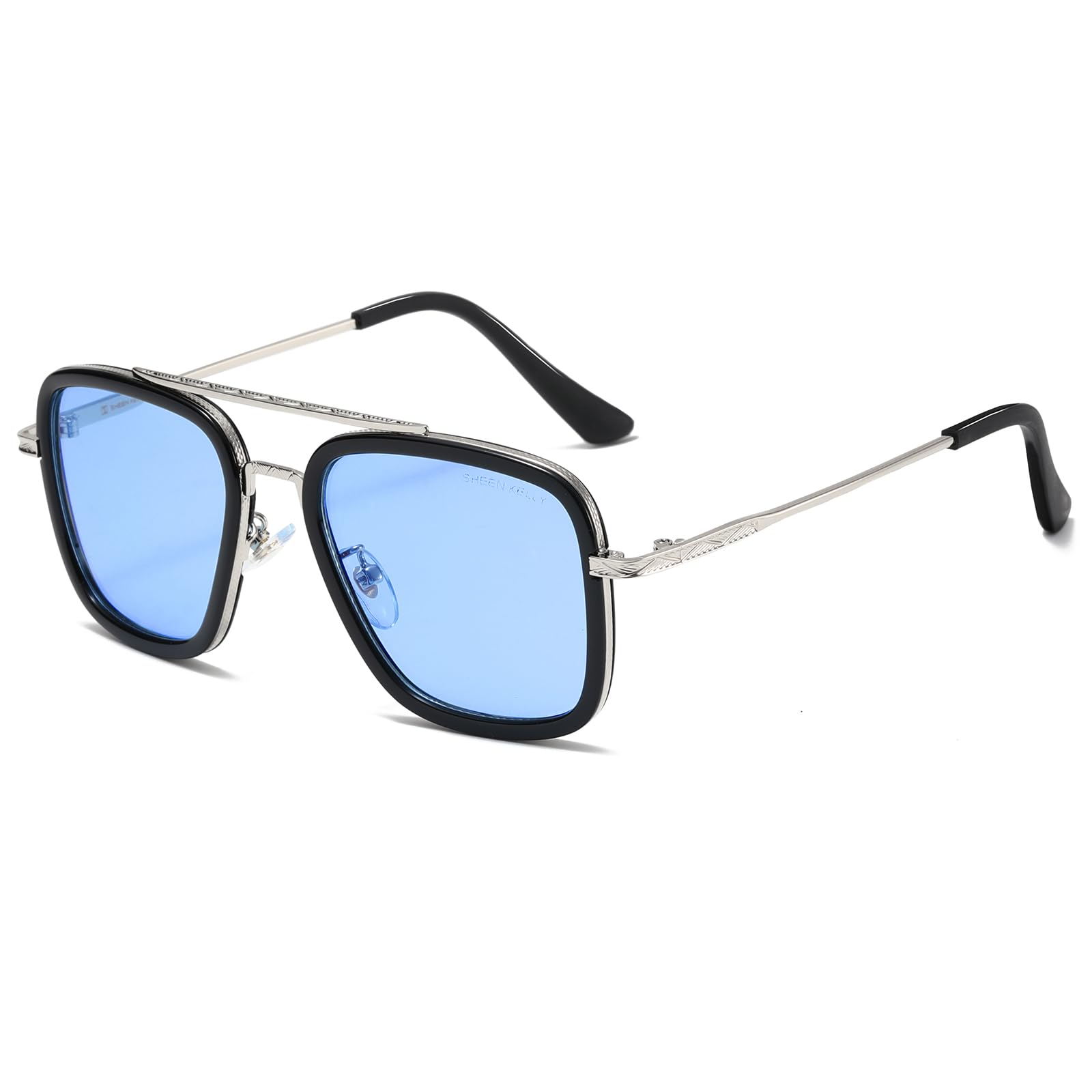 Occhiali da sole pilot quadrati UV400